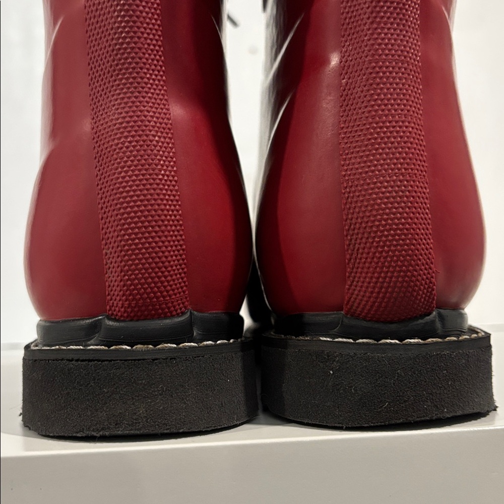 Ilse Jacobsen Cherry Lace-Up Rain Boots Fleece Lined Rubber RUB2 EU 38 - Picture 10 of 16